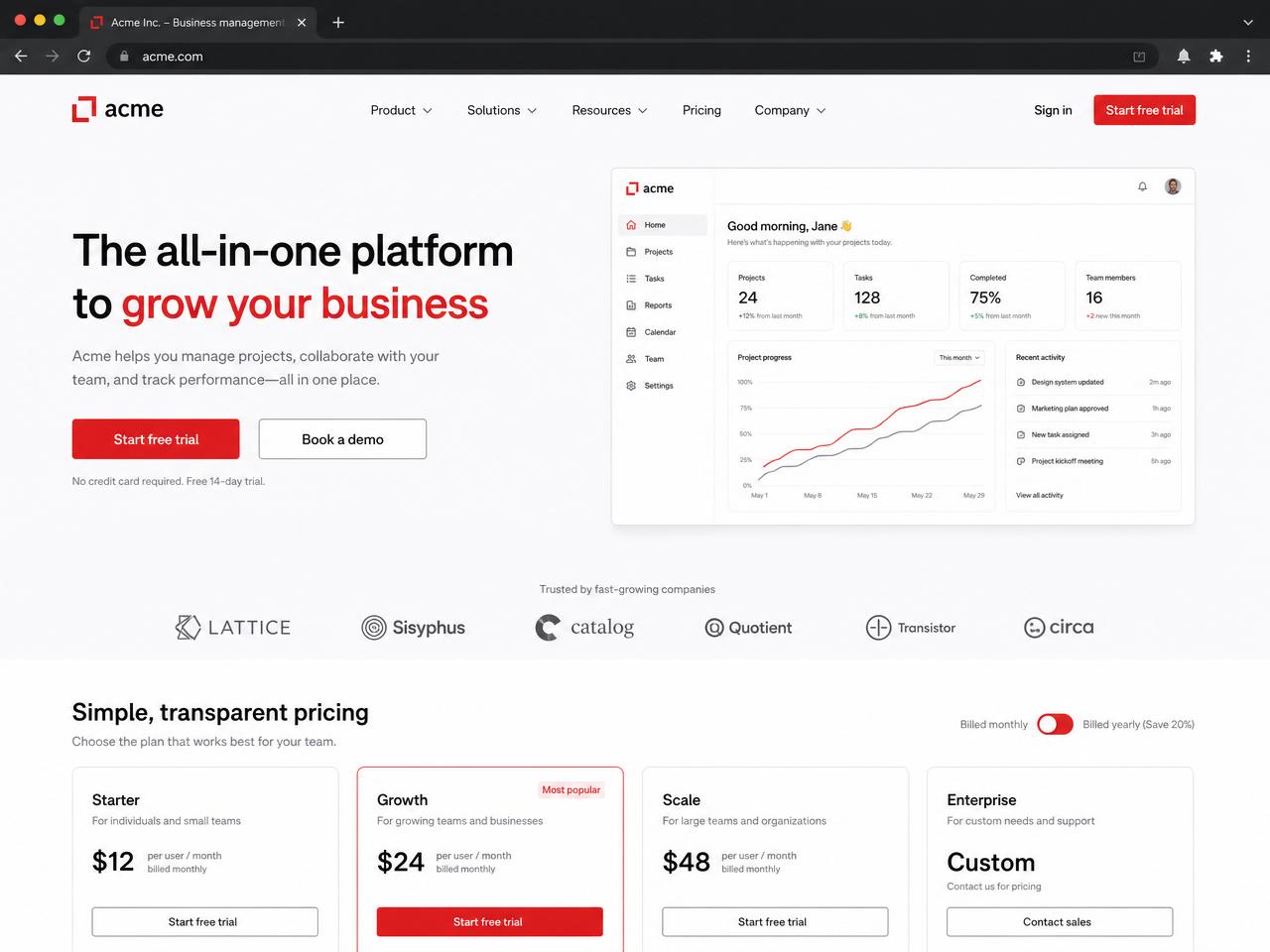 SaaS Landing Page